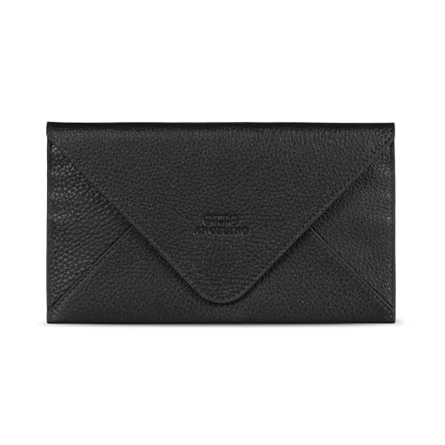 Slim Genuine Leather Wallet Clutch - Multiple Slots Money, ID, Cards, Smartphone, RFID Blocking - Unisex