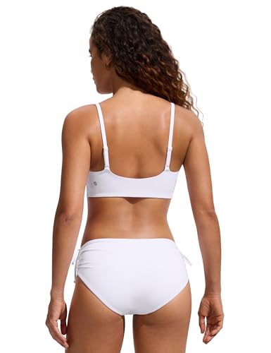 Image of CRZ YOGA D-DD Scoop Neck Bikini Tops | Removable Pads, Adjustable Spaghetti Straps, Swim, Bathing Suit Bra for Women