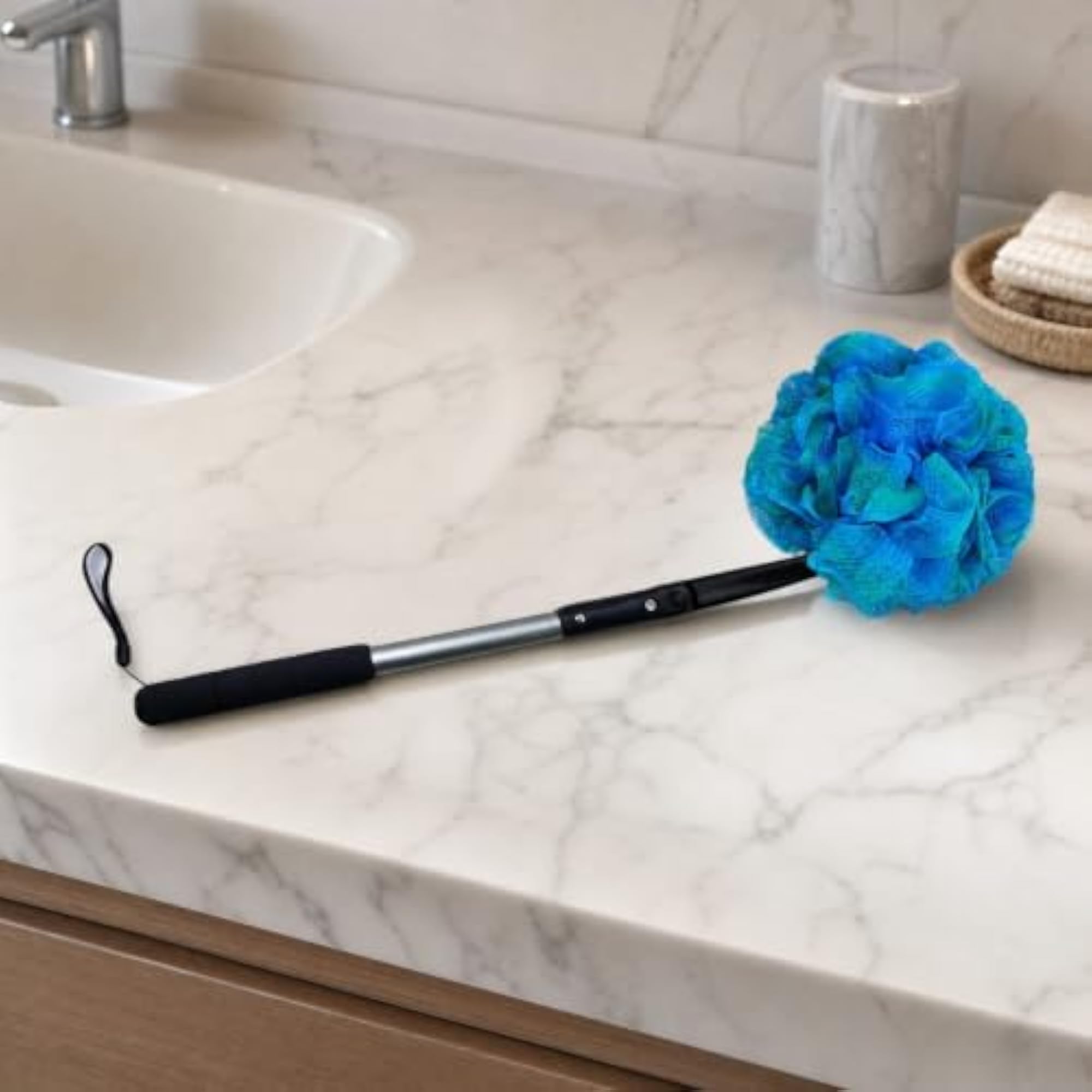 Non-Slip Grip Long-Handled Bath Brush
