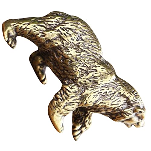 Ours polaire en laiton vintage comme ornement décoratif haut de gamme