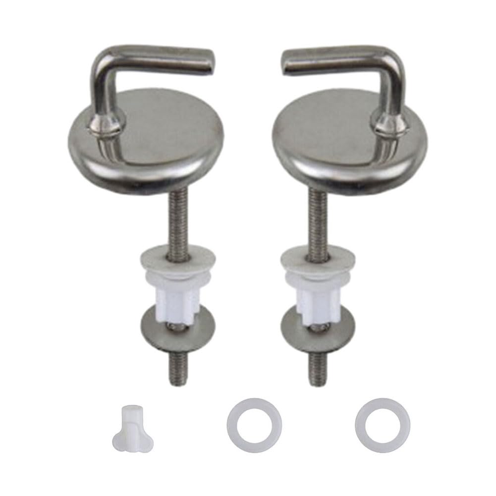 cdymrl 2Pcs Quick Release Easy Install Toilet Seat Hinge Wear Repair Stainless Steel with Mounting Replacement Parts Accessories