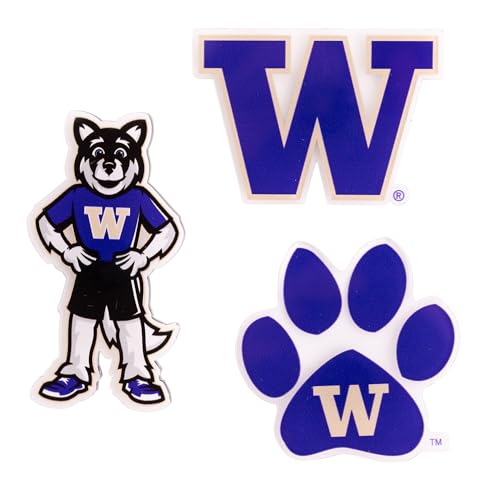 Desert Cactus University of Washington Acrylic Magnet 3 Pack UW Huskies Decorative Design Officially Licensed (Magnet Set A)