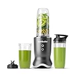 nutribullet Ultra 1200W Personal Blender - Rapid Extractor Blade to Crush Ice & Frozen Fruit - 900ml Cup - Powerful Yet Quiet - Illuminated Interface with 2 Blending Options - Smoothie Maker - Grey