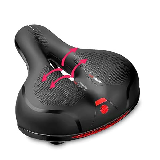 Hirate Mountain Bike Seat for Men Women Comfortable Gel Bicycle Saddle Ergonomic Waterproof Bicycle Seat Replacement with Reflective Tape Universal Fit for Mountain Road Bikes