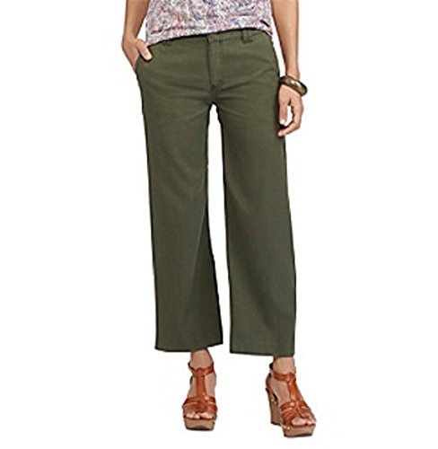 Chaps Women's Wide-Leg Capris, Autumn Olive (4)