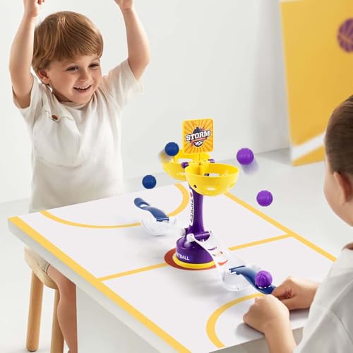 Gytera 2-Players Mini Basketball Game Set Kids Toys, Tabletop Basketball Goal with 4 Balls Kids Games, Desktop Games for Kids, Mini Basketball Games Birthday Gifts for Boys and Girls - Thumbnail 5
