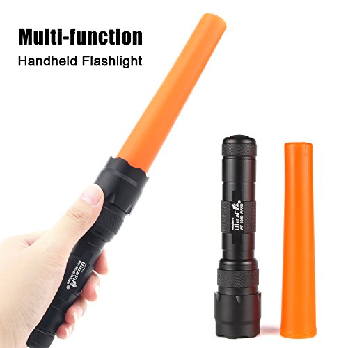 Ultrafire Wf502B Traffic Control Wand Led Flashlight,Super Bright Xp-L V6 Led 980 Lumens,Safety Signal Light Torch With Cone,5 Modes (Battery Not Included) #TOP3