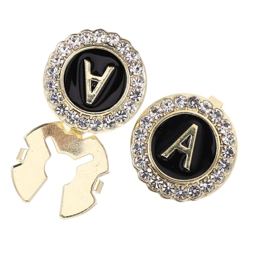 1 Par Gemelos letras pulseras de joyería accesorios para barra de accesorios pulseras exquisitas pulseras cubiertas de botones hombres gemelos Diamante Golden ANDRESLAD