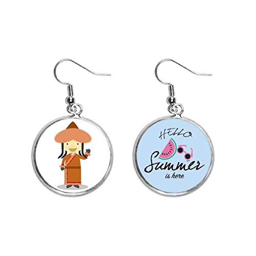 Pendientes de sandía ligeros que no pesan en el lóbulo para un verano cómodo