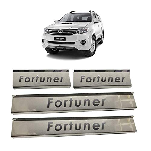Image of Atteen Smart Door Sill /Foot Step Stainless Steel Plates Compatible with Toyota New Fortuner 2016 (Set of 4 Pcs)