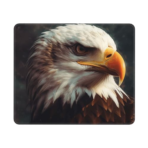 Musmatta tvättbar datormusmatta med halkfri gummibas en skallig örn musmatta för laptop skrivbordstillbehör matta spelmusmatta för kontorsbord dator hem 25 x 30 cm