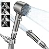 Filtered Shower Head with Handheld,High Pressure Shower Head 4 Spray Modes,ShowerHead with ON/OFF Switch for Pets,Built-in Power Wash to Clean Tub,Shower Heads Combo with Stainless Steel Hose