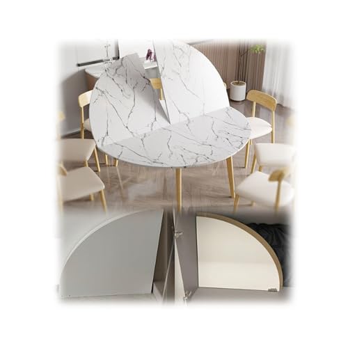 Table ronde pliable 150 cm avec design à 4 points stable et réglable - 2