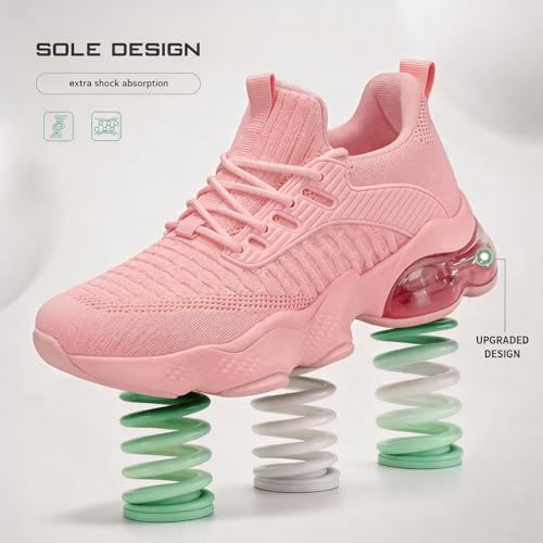 Image of Womens Slip On Walking Shoes Air Running Casual Fashion Tennis Sneakers Comfortable Non Slip Work Athletic Trainers