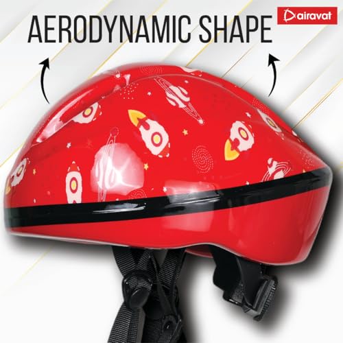 Image of Airavat Mini Rider Kids Cycling & Skating Helmet, Aerodynamic Shape, Size Adjustable with Quick Release Buckle (Red, Extra Small (44-48 cm))