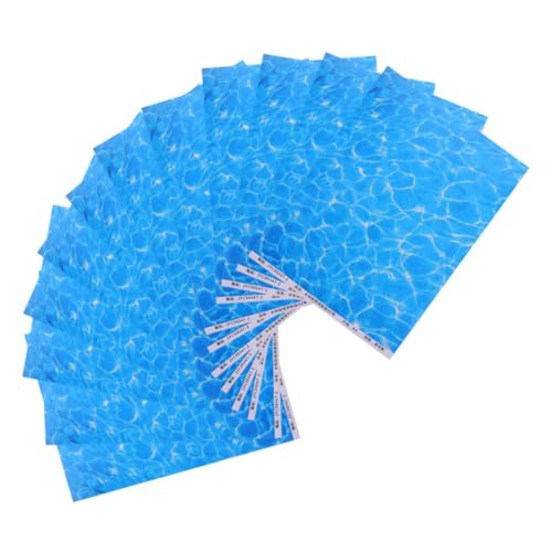 GOOHOCHY 12pcs Ocean Wave Scrapbooking Paper Pad Self Adhesive Sea Theme Stickers for Classroom Office and Party Decorations Vibrant Pearlescent Stream Effect Panels for Smooth Surfaces