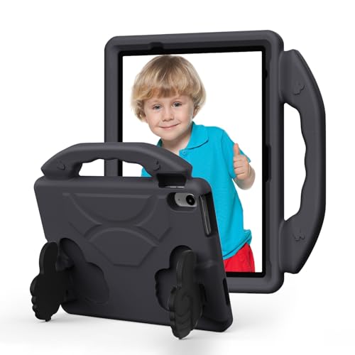 iPad Air 11 �C���` M4 / M3 M2 (2026/2025/2024) �P�[�X�^�u���b�g�q���p�y�� EVA �ϏՌ��ی�n���h���X�^���h�J�o�[�q���ɗD�����P�[�X(Black)