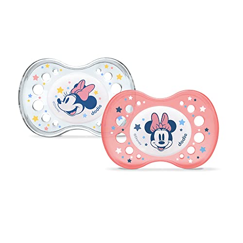 DODIE Lot de 2 Sucettes Anatomiques Nuit - + 18 Mois - Sans BPA, Résistante - Minnie