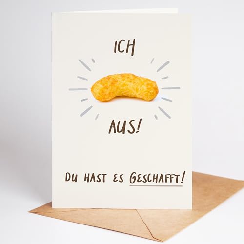 Lovely Cards - Ich Flip aus! Du hast es geschafft - Karte zur bestandenen Prüfung Schulabschluss - Examen Uni Bachelor Master - Karte zum Führerschein - Ruhestand Herzlichen Glückwusch - DIN A6