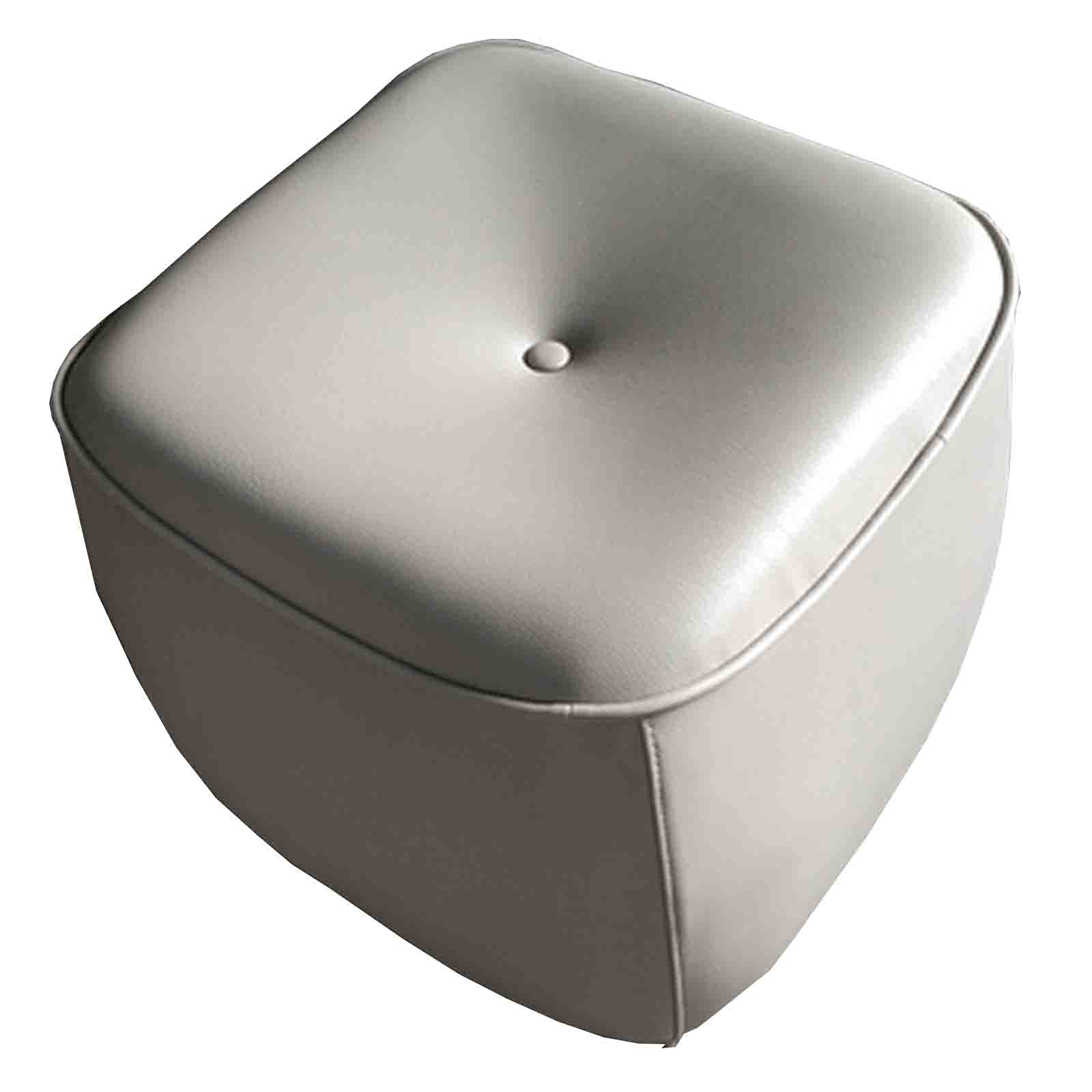 Tabouret de canapé en cuir synthétique marron chic pour salon moderne