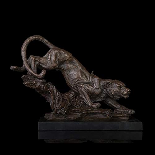 Walnuta Classical Animal Tiger Art Decor Bronze Tiger Running On The Monutain Statue Sculpture Tiger Figurines For Office #TOP3