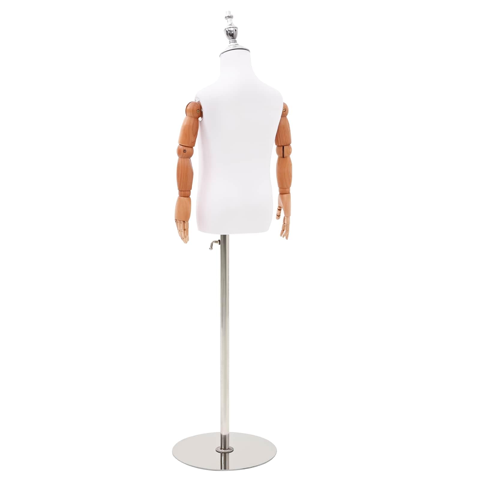 vidaXL Verstellbares 120-150 cm Mannequin mit Basis Unisex PP Weiß