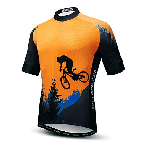 Cycling Jersey Men, Short Sleeve Bike Shirts Biking Clothse Bicycle Tops - Breathable Quick Dry, S-3XL