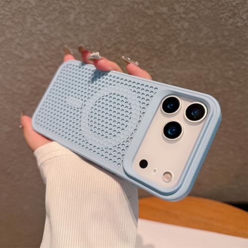 Coque magnétique iPhone 14 Pro Max bleu pic pour éviter la surchauffe