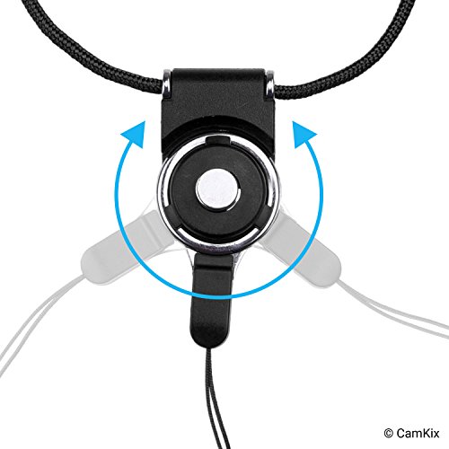 Camkix Camera Shutter Remote Control With Bluetooth® Wireless Technology, Black - Wrist Strap + Lanyard (Detachable Ring Mount) - Capture Pictures/Video Wirelessly Up To 30 Ft (10 M) On Iphone/Android #TOP5