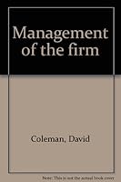 Management of the firm 0930726030 Book Cover