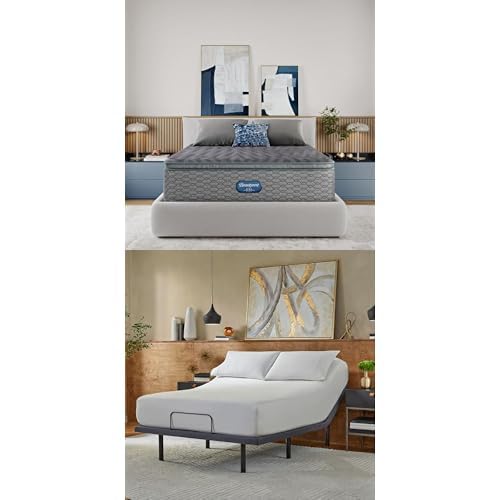 Image of Beautyrest Days End Plush 14.75 inch Full Mattress Bundle + Adjustable Base