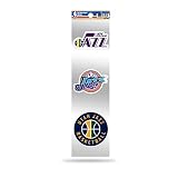 Rico Industries NBA Basketball Utah Jazz 3-Piece Retro Spirit Decals Retro Decal Set