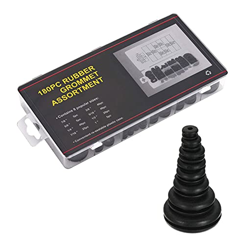 Funien 180 stuks rubberen doorvoertules afdichtringen assortiment rubberen ringen voor draden pluggen kabels - Afbeelding 7