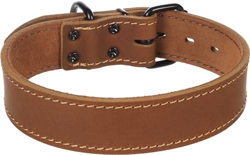 Flamingo Dog Collar Montana Cognac L 45-55cm 40mm, Brown - Image 2