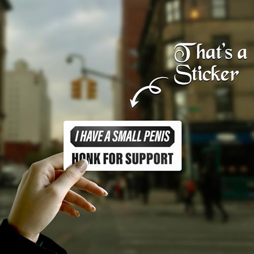 Image of Funny Honk Sticker Honk for Support, Vinyl Waterproof Car Bumper Decal 5 x 2 Inch, Novelty Humor Sticker for Truck SUV Window