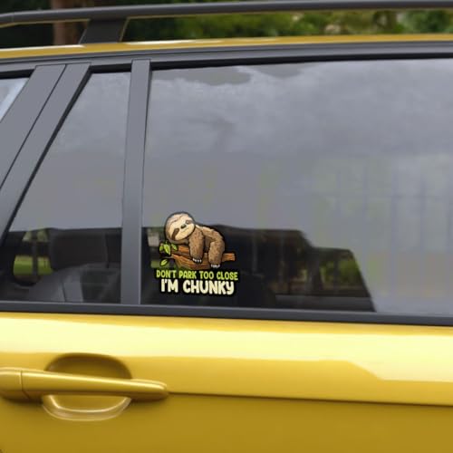 Image of 3 Pcs Don't Park Too Close I'm Chunky Sticker, Dont Park Too Close Im Chunky Car Sticker, Don't Park Too Close I'm Chunky Car Decal Funny Chunky Stickers for Car Truck Laptop Phone Helmet 5 inch (C3)