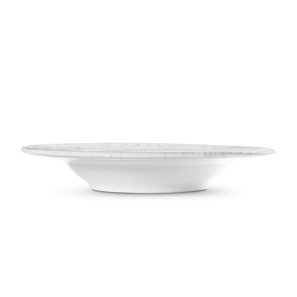 GMUNDNER KERAMIK Assiette à Soupe Gourmet Ø 24 cm Flamme Blanche Assiettes Creuses Ceramique Fait à la Main en Autriche