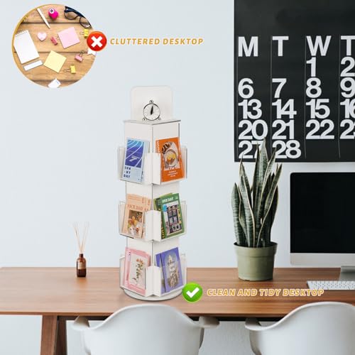 image for Natheeph Rotating Display Stand Greeting Card Display Wooden Display R