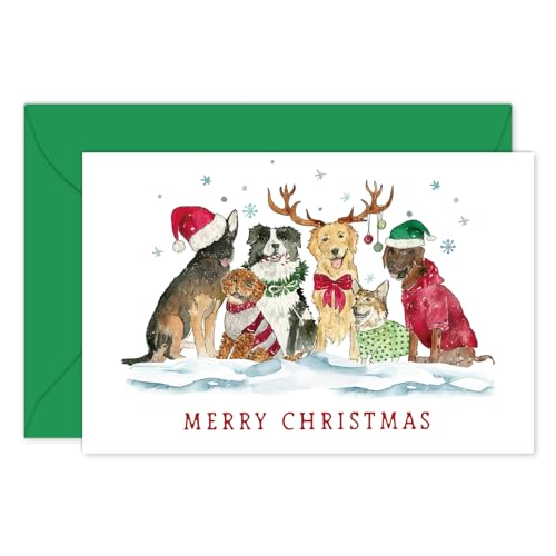 Cartes de vœux de Noël aquarelle Whaline, cadeau de papeterie