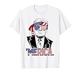 'MERICA TRUMP Happy 4th Of July Trump American Flag T-Shirt