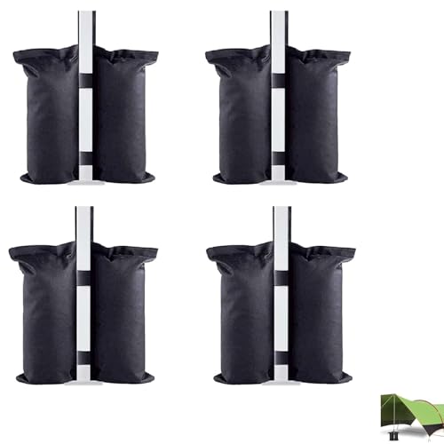 Pesi per Gazebo,Sacchi di Sabbia,Sacchi di Sabbia di Peso,Sacchetti per Pesi a Baldacchino,Zavorre per Gazebo,Nero Zavorre per Gazebo,per Qualsiasi Gazebo Pop Up Tenda Resistente con Doppia Cucitura