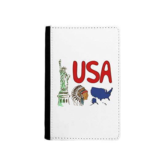 Portefeuille voyage passeport Amérique étui de protection classique multicolore