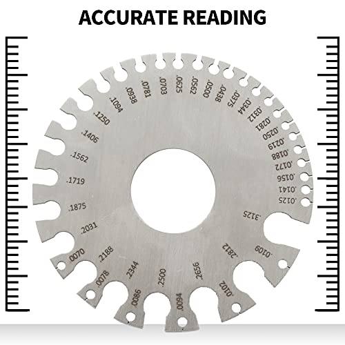 Sheet Metal Gauge & Dual-Sided Round Thickness Metal Gauge - Wire Gauge Measurement Tool Stainless Steel Welding Gage Material Wire Gauge (Set of 3) 4 Sheet Metal Gauge & Dual-Sided Round Thickness Metal Gauge - Wire Gauge Measurement Tool Stainless Steel Welding Gage Material Wire Gauge (Set of 3) - Image 4