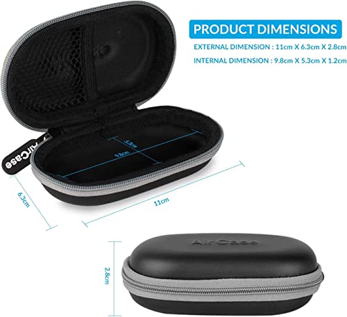 Image of AirCase Rugged Hard Drive Case for 2.5-inch Western Digital, Seagate, Toshiba && C41- Earphone Case Pouch & Travel Organizer for Earphone, Pen Drives, Memory Card, Data Cable (Grey Zip)