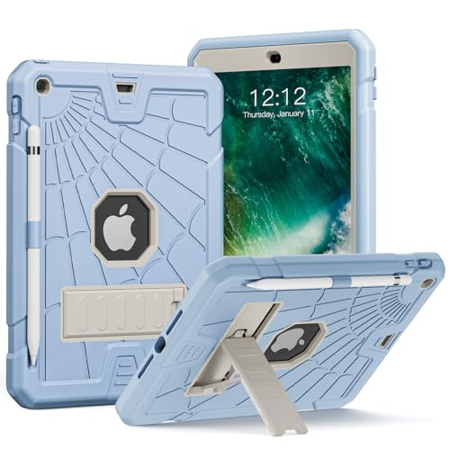 SIBEITU iPad 9.7 inch Case for Kids | iPad 6th Generation Cases with Stand | iPad 5th Generation Case W/Pencil Holder 2018/2017 | Slim Shockproof Protective Case for iPad 9.7 inch 5th/6th Gen