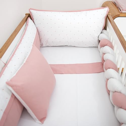 Kit Entre Mães Sonhar Rose Completo 9 Peças 100% Algodão Luxo Baby Home Menina Menino