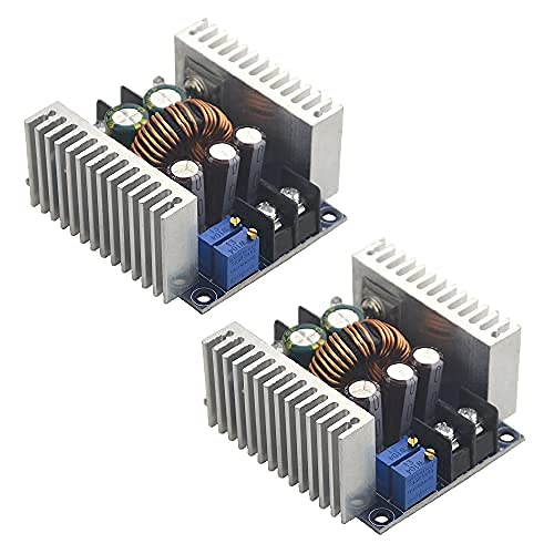 2Pcs 20A 300W High-Power Buck Converter Adjustable Constant Voltage Constant Current Power Module Charging LED Drive with Short Circuit Protection DC 6-40V to DC 1.2-36V