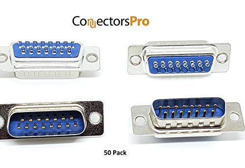 Conector DB15 macho soldable 50 unidades miniatura 2