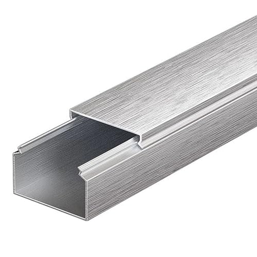 Cubierta para cables, escondite para cables de altavoz, canaleta para cables de aluminio, cuadrada, pintable, para gestión en hogar y oficina (30 x 20 mm) miniatura 1