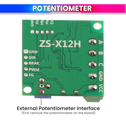 Image of amiciSmart DC 6-20V 60W Brushless Motor Driver Board - 3A BLDC Speed Controller for 3-Phase Hallless Motors | High-Speed Governor Module With Cable for DIY Electronics, Robotics & Small Motor Control